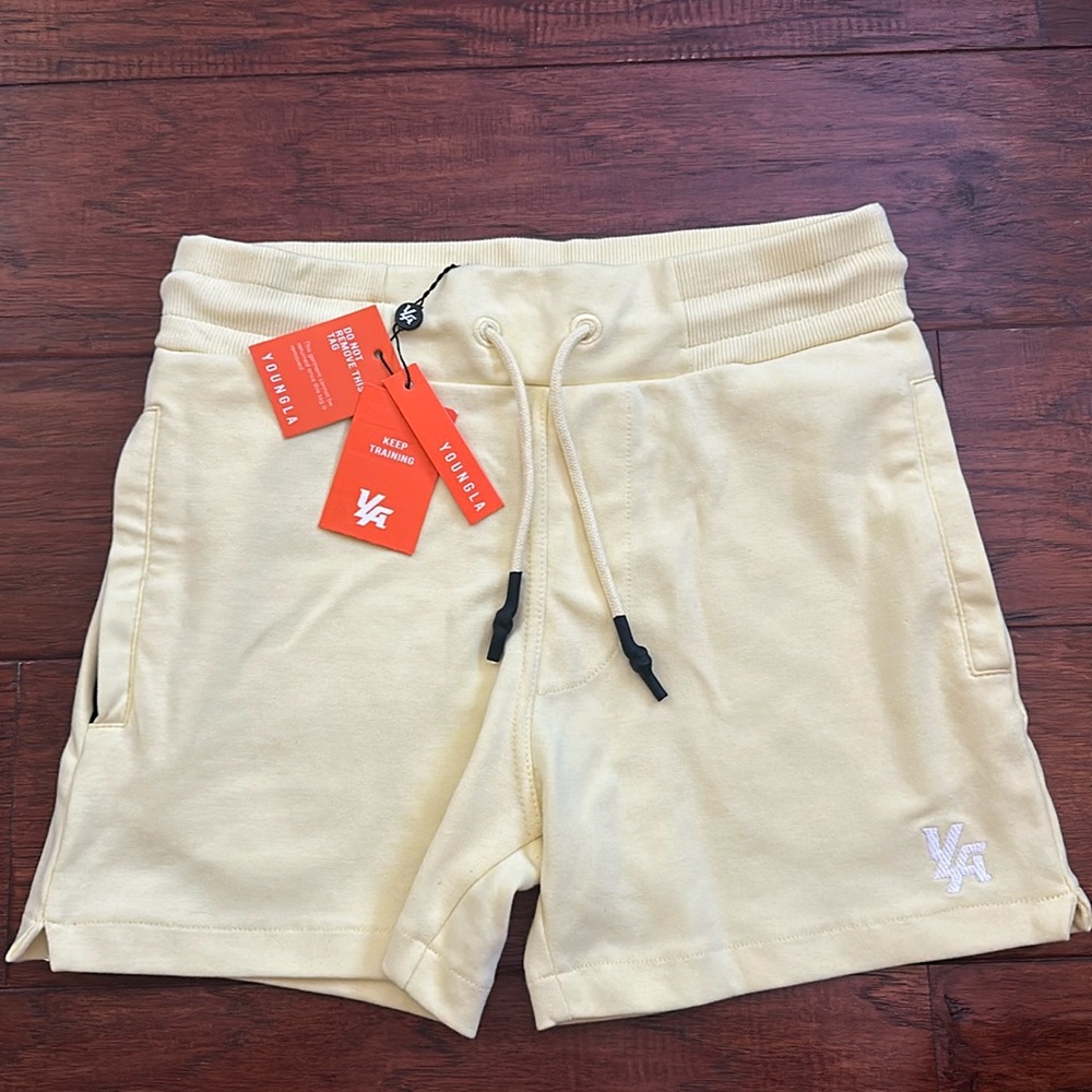 YoungLA Cream Athletic Shorts